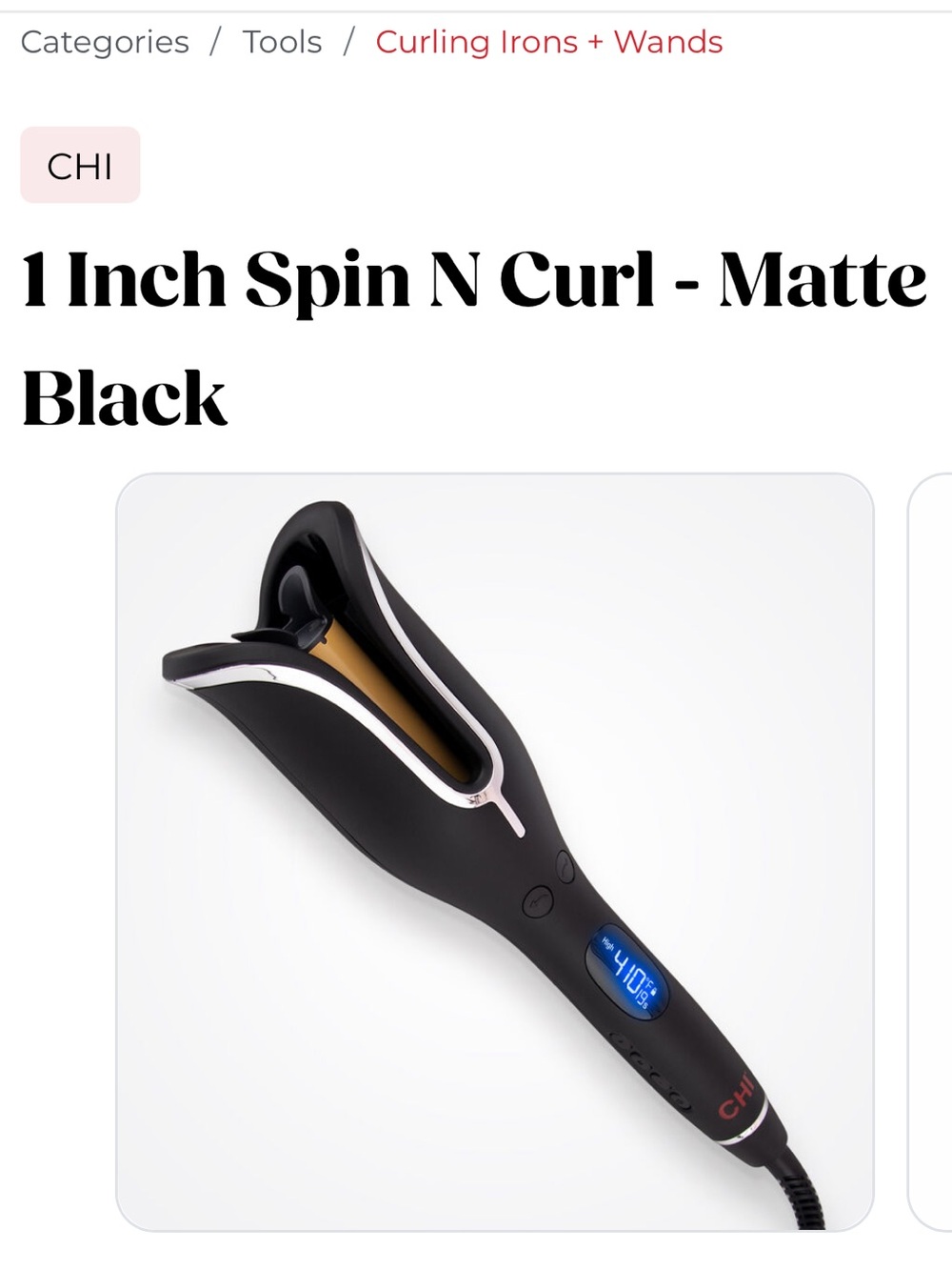 CHI 1-Inch Spin N Curl Hair Curler